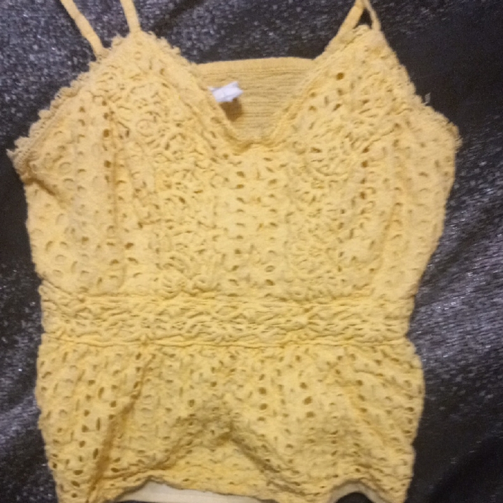 Yellow Lace Women's Top